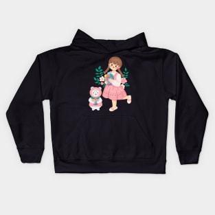 I love strawberry mango ice cream Kids Hoodie